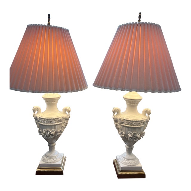 Late 20th Century Frederick Cooper Urn Lamps - a Pair For Sale