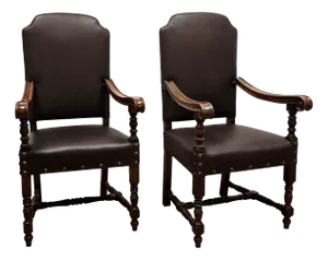 Renaissance Style Armchairs, 19th Century, Set of 2
