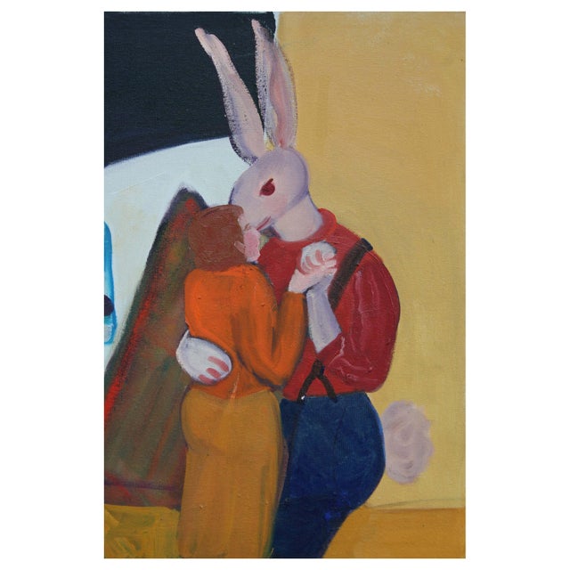 Contemporary Vintage Surrealist Figurative -- At the Hop by Molly E. Brubaker For Sale - Image 3 of 4