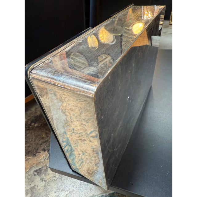Brass Mid-Century Modern Brass & Mirror Vanity Box For Sale - Image 8 of 11