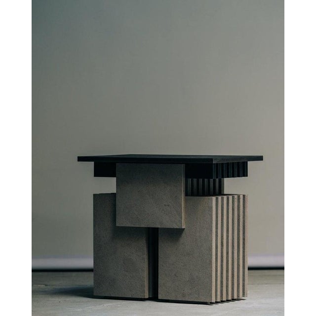 Matek Space Invader Side Table in Recycled Composite by Project Materia For Sale - Image 9 of 9