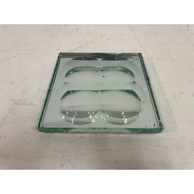 Glass Vintage Italian Square Crystal Dish, 1950s For Sale - Image 7 of 10
