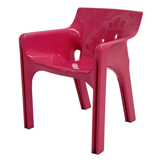Pink Gaudi Armchair by Vico Magistretti for Artemide, 1984 For Sale
