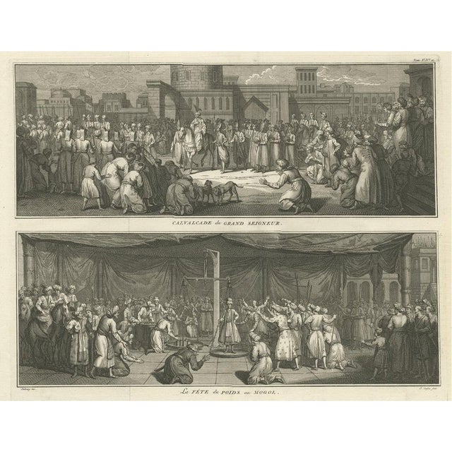 Early 18th Century Calvalcade of the Great Lord and Celebration of Weights of the Mughal Empire, 1727, Paper For Sale - Image 5 of 5