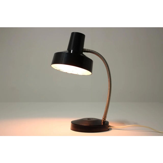 Black Bakelite Table Lamp from Elektrosvit, Czechoslovakia, 1950s For Sale - Image 3 of 8