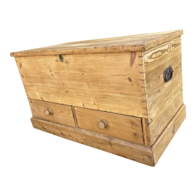 19th Century English Pine Mule Chest Chairish