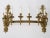 Vintage brass wall sconce with beautiful details and six faux candles. Spain, circa 1960s. Compatible with the US/ Canada...