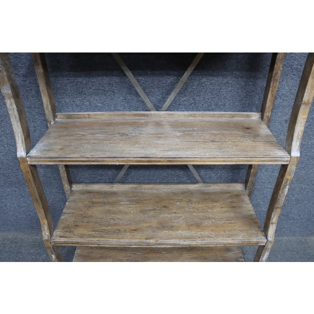 Country French Style Oak Open Shelf For Sale - Image 11 of 11
