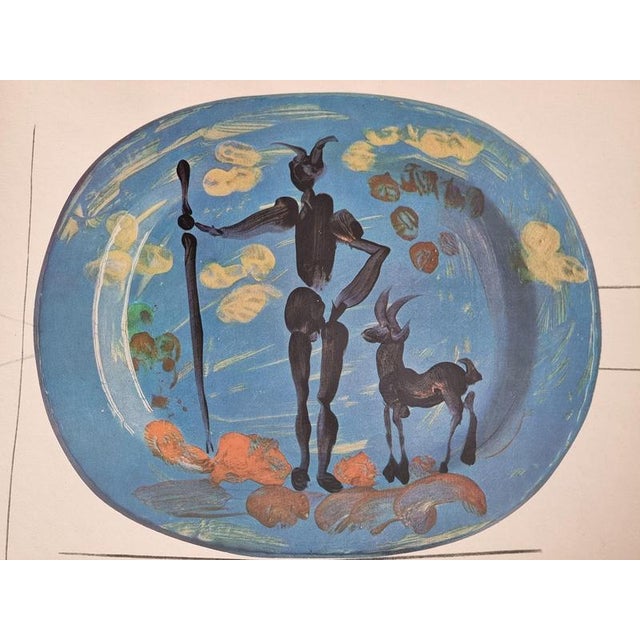 Print Depicting Pablo Picasso Vallauris Plate with Shepherd from Albert Skira, 1955 For Sale - Image 4 of 5