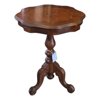 Mid-20th Century Italian Rococo Revival Marquetry Side Table For Sale