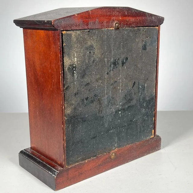 Traditional Vintage 1953 Mahogany Mantel Clock Signed and Dated For Sale - Image 3 of 8