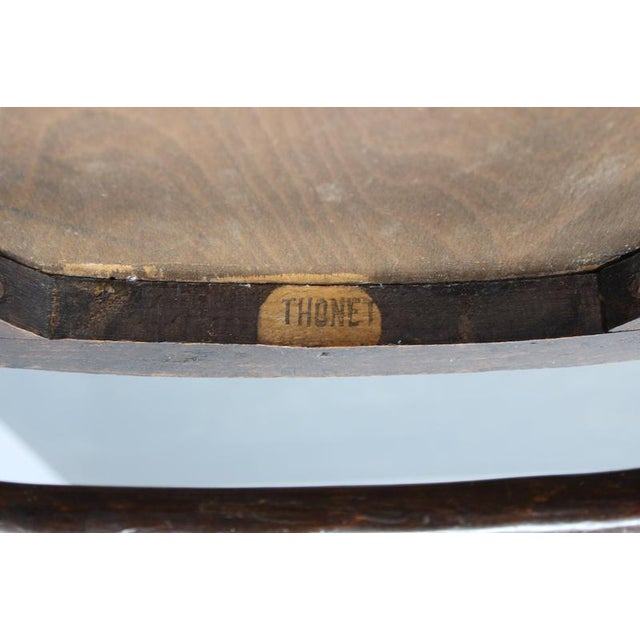 Brown Art Nouveau Bentwood Chairs from Thonet, Czechoslovakia, 1920s, Set of 2 For Sale - Image 8 of 18