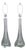 Vaughan Designs Glass Column Lamps, 2 For Sale