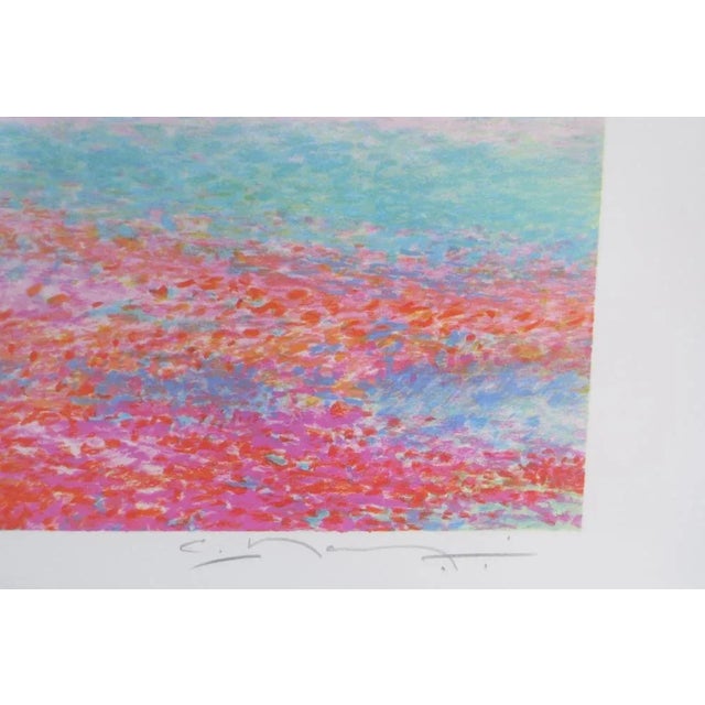 Claude manoukian (1936-) cumulus clouds lithography signed, dedicated in pencil by hand by the artist hc justified paper...