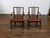 Pair of English Early 19th Century Plank Seat Chairs with Scrolling Arms For Sale - Image 4 of 12