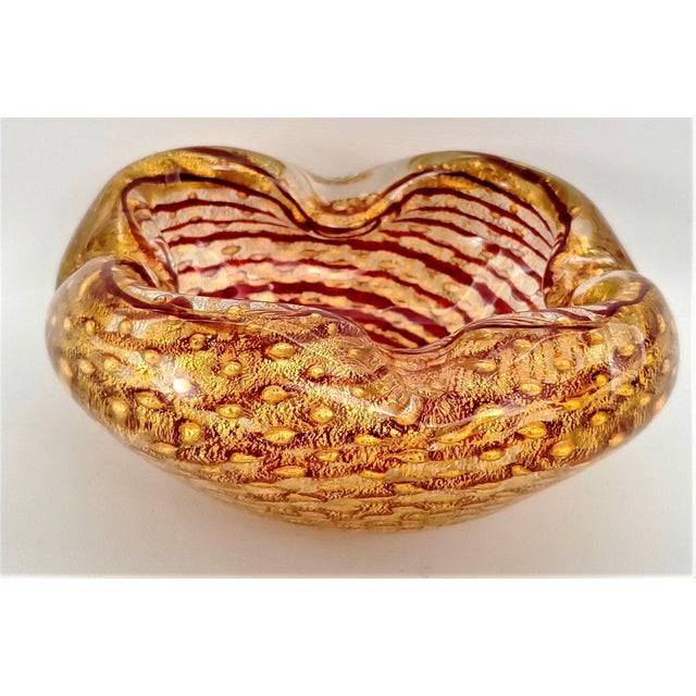 Gold Murano Bowl For Sale - Image 8 of 12