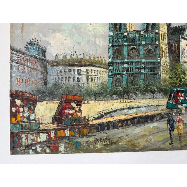 1920s Caroline C. Burnett (1877–1950) Parisian Street Scene Oil on Canvas Painting – Signed, Unframed For Sale - Image 5 of 12