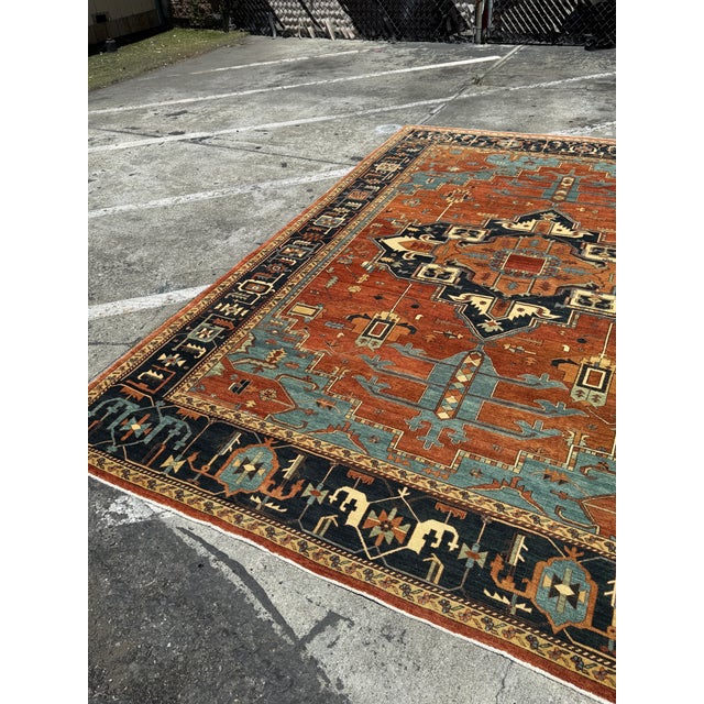 Design Plus Gallery presents an 8ft 9in x 12ft Serapi Area Rug. This Serapi rug is a highly prized, antique Persian hand-...
