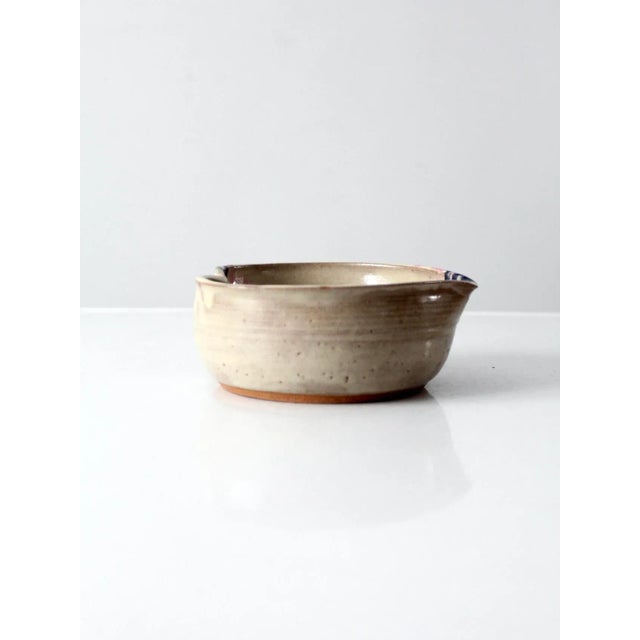 Ceramic Vintage Heart Shaped Studio Pottery Bowl For Sale - Image 7 of 10