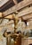 19th Century Gilded Wood Chandelier with Crystal Drops For Sale - Image 3 of 18