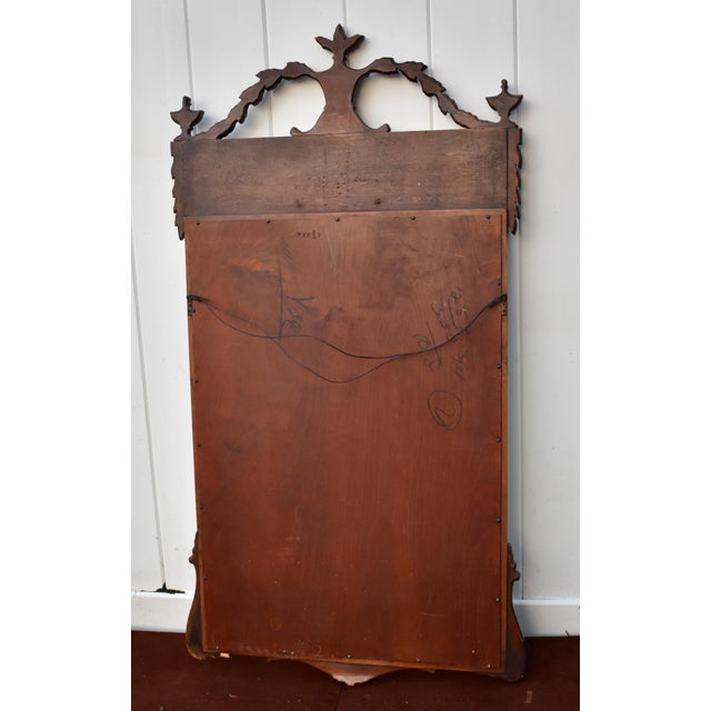 Antique Louis XVI Style Walnut Pier Wall Mirror Neoclassical Gilt Urn Crest For Sale - Image 17 of 18
