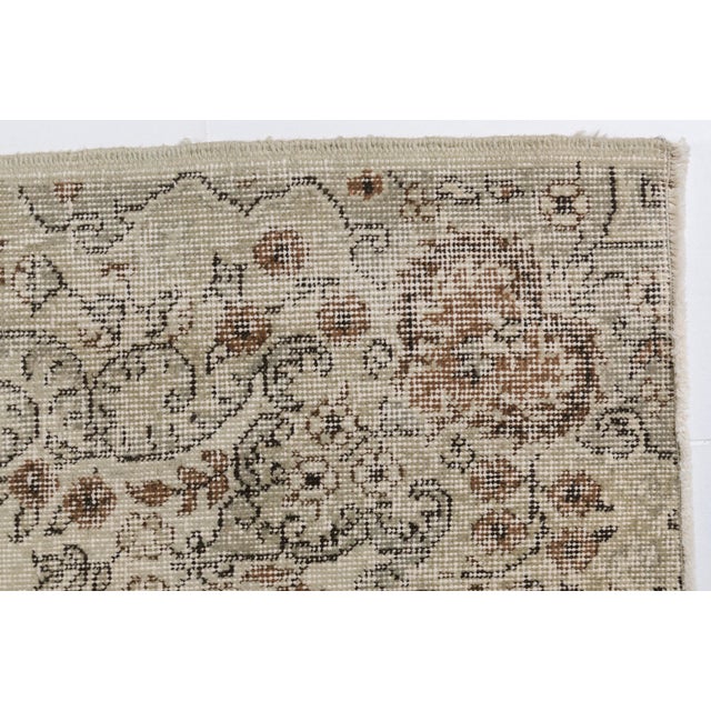 Beige Oushak Vintage Anatolian Beige Rug For Sale - Image 8 of 10