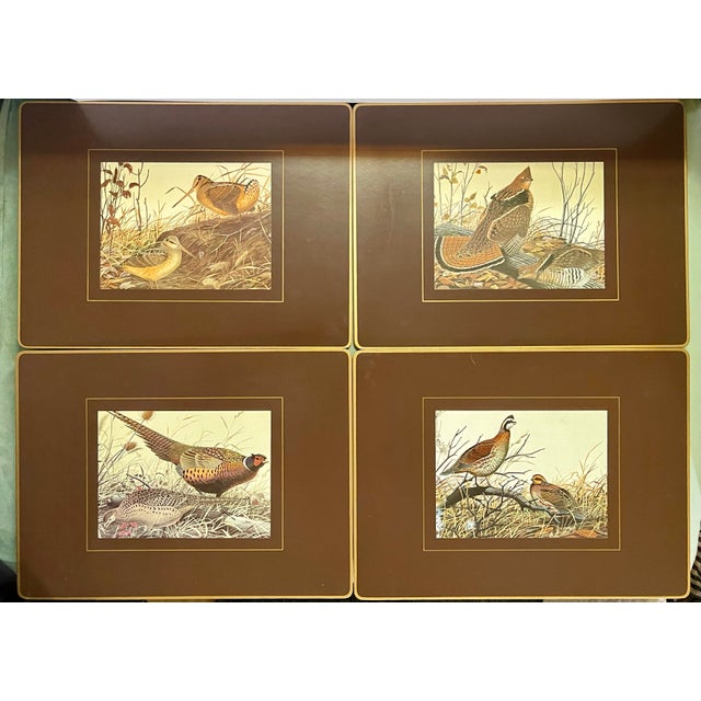 Mid 20th Century Game-Bird Placemats- Set of 4 For Sale In Jacksonville, FL - Image 6 of 6