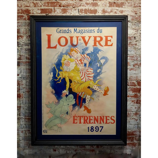 Grands Magasins Du Louvre -Original 1897 French Poster by Jules Cheret For Sale - Image 11 of 11