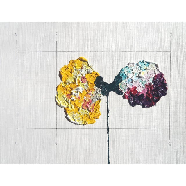 Abstract Framed Organic Modern Original Flower Painting by Diane Grant For Sale - Image 3 of 5