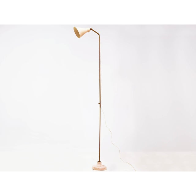 Contemporary Adjustable LT3 Alzabile Floor Lamp in Portugal Pink Marble by Ignazio Gardella for Azucena, Italy, 1949 For Sale - Image 3 of 10