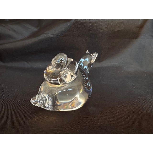 Swedish Mid Century Modern Art Glass Snail Figurine Paperweight For Sale - Image 9 of 17