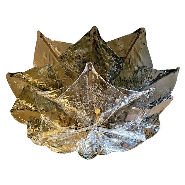 Murano Glass Ceiling Lamp from Mazzega, 1974 For Sale