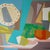 J Rothenberg (1935-2001) Modernist Abstract Still Life Mix Media Original Painting For Sale - Image 4 of 12