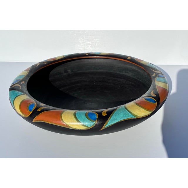 Gouda Pottery Antique "Jugendstil" Gouda Ceramic Bowl Netherlands For Sale - Image 4 of 11