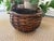 Brown Vintage Rustic Split Bamboo Gathering Basket For Sale - Image 8 of 9