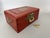 Chinese Asian Wooden Jewelry Box Brass Red Lined Trinket Chest W/Key + Lock Vintage For Sale - Image 9 of 18