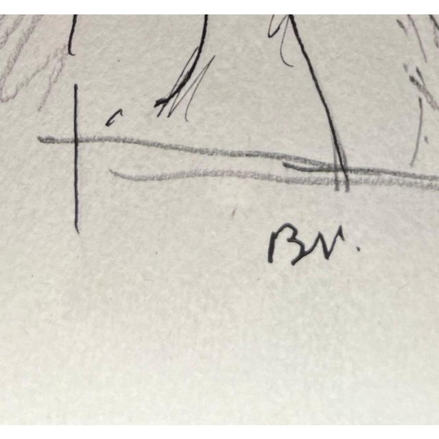 Benjamin II Vautier, Young Boy at the Window, Graphite on Paper For Sale - Image 4 of 9