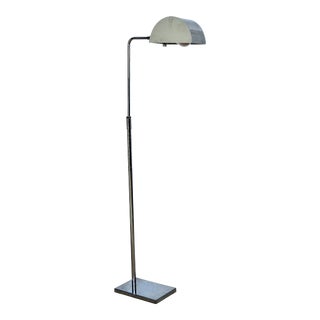 Koch & Lowy Articulating and Adjustable Chrome Floor Lamp Mid Century Modern For Sale