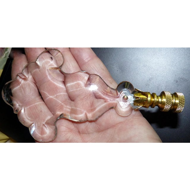 Antique French Faceted Crystal Chandelier Lamp Finials - a Pair For Sale In Los Angeles - Image 6 of 6