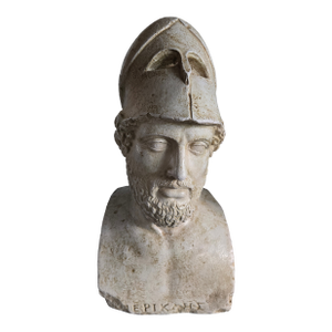 Large Plaster Neoclassical Bust of Pericles