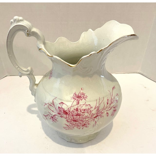 Mid 19th Century Antique English Porcelain Wash Bassin Set, Etruria Mellor & Co, For Sale - Image 5 of 11