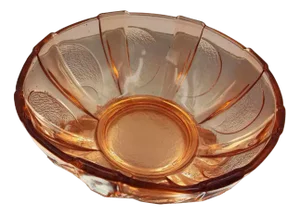 Art Deco Pink Glass Plate by Hortensja Glassworks, 1920s