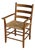 Vintage Danish Pine Armchair Rush Seat Scandinavian Mid Century For Sale