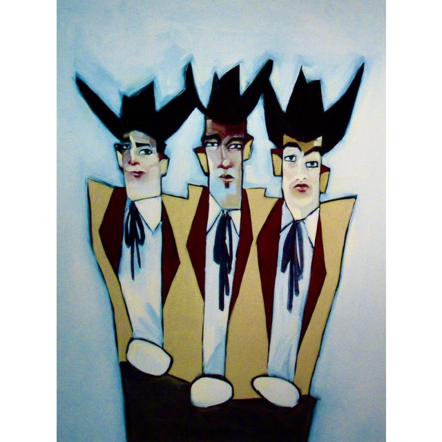 Michael Todd White Crude Oil Men C. 2000 Original Print For Sale In San Francisco - Image 6 of 7