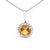 Adorn your neckline with the exquisite allure of this 10K white gold pendant necklace, where the warmth of the metal...