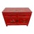 Hand Painted Red Lacquered Chinoiserie Cabinet For Sale
