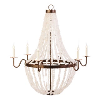 Medium Empire All Crystal Chandelier by Lowcountry Originals For Sale