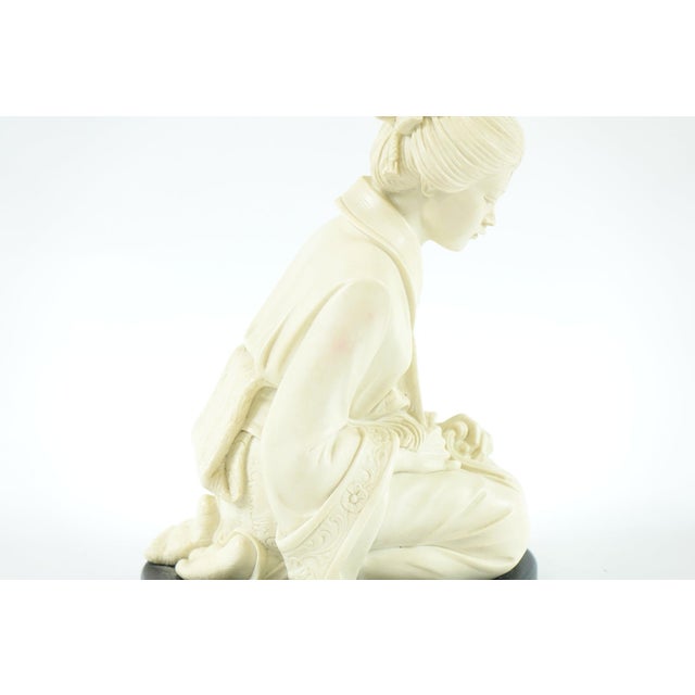 Japanese Mid 20th Century Japanese Scultpure of Woman For Sale - Image 3 of 4