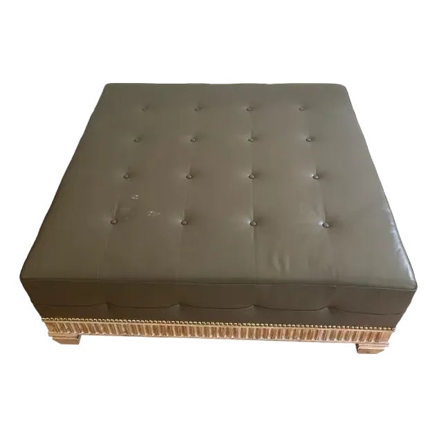 1980s Attributed to Francesco Molon Luxury Furniture Oversized Ottoman/Coffee Table For Sale