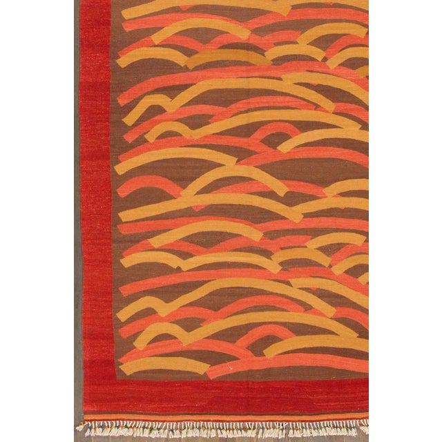 21st Century Modern Persian Multicolored Kilim Rug, 5'1" X 7'3" For Sale - Image 4 of 6